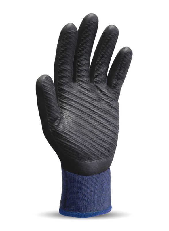 Stego 24-Piece Level 4 Protection Mechanical & Multipurpose Safety Gloves with Abrasion for Light Handling, St-2025, Blue/Black, Large