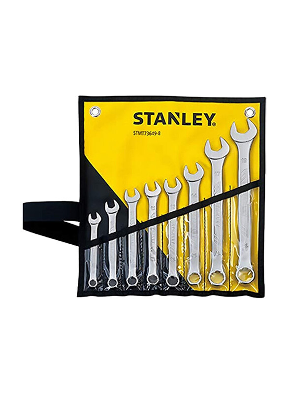 

Stanley 8 Piece Combination Wrench, STMT73649-8, Silver