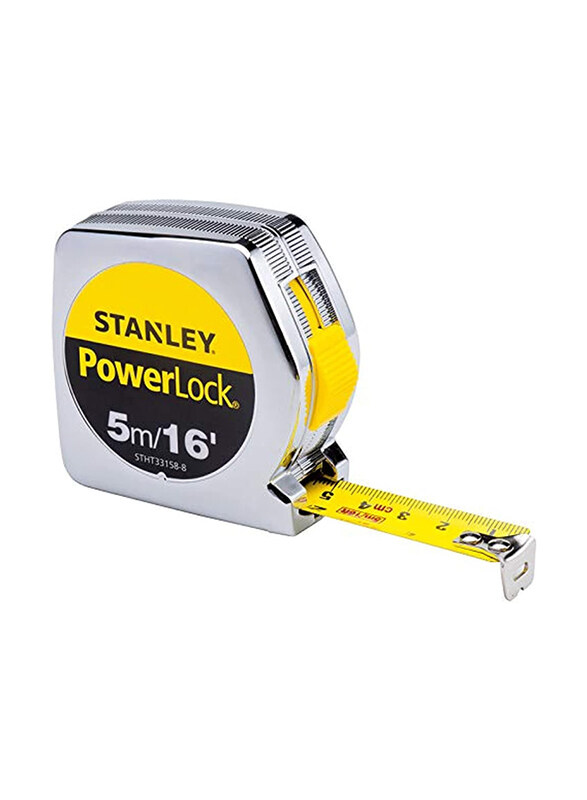 

Stanley 5m/16' Powerlock Tape Rules, STHT33158-8, Silver/Yellow/Black