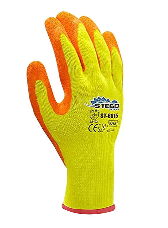 

Stego Cut-Level 2 Protection Mechanical & Multipurpose Safety Gloves, St-6015, Yellow/Orange, X-Large