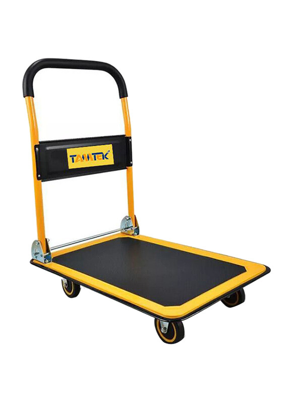 

Tamtek Metal Platform Foldable Trolley, 300 Kg, Yellow