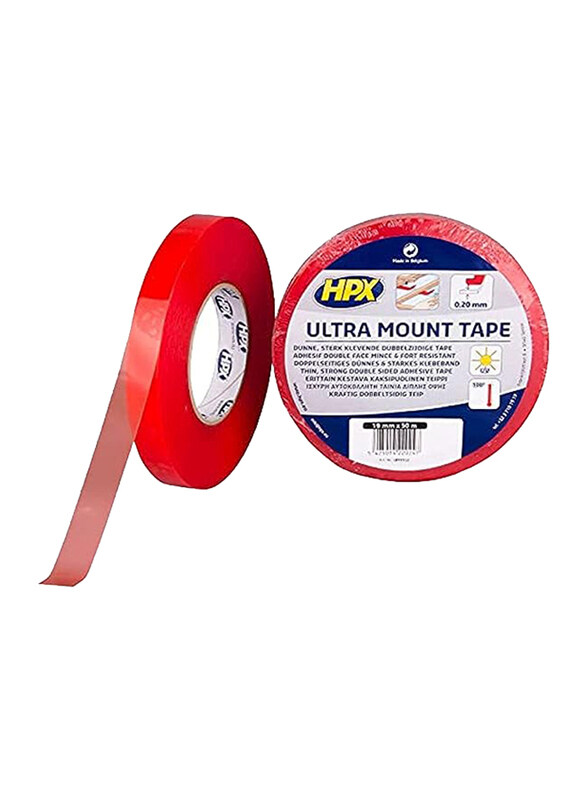 

HPx 25mm x 50m Ultra Mount Double Sided Tape, UM2550, Red