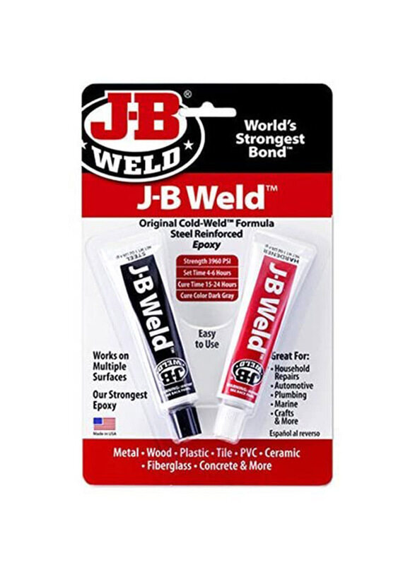 

J-B Weld 2oz Cold Weld Steel Reinforced Epoxy with Hardener, 8265S, Black/White