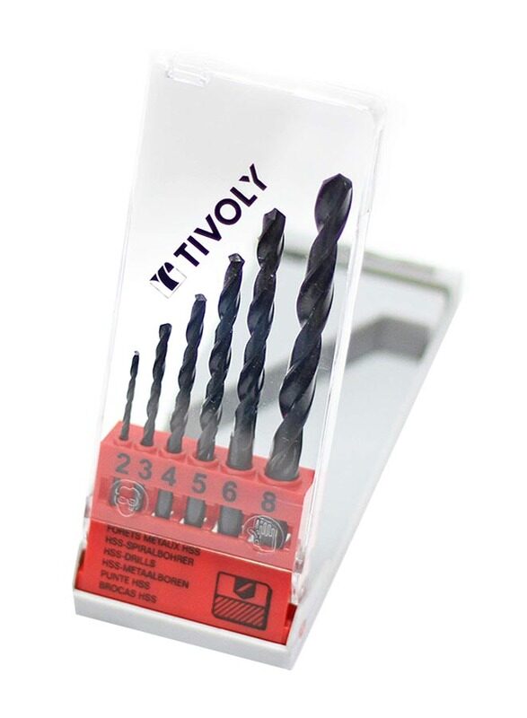 

Tivoly 6-Piece 2-8mm HSS Drill Bit Set, Black