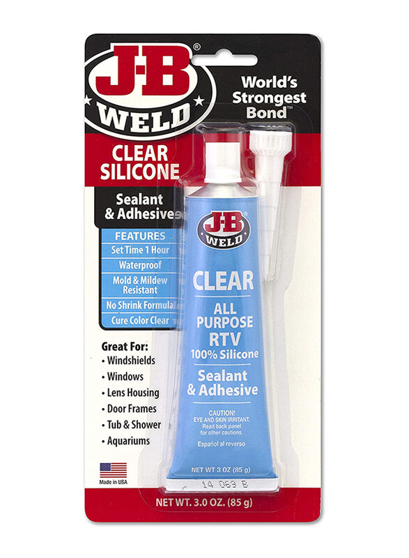 

J-B Weld 3oz All-Purpose RTV Silicone Sealant and Adhesive, 31310, Clear