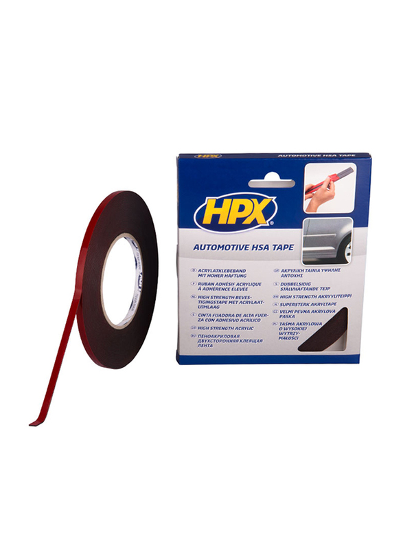 

HPX 12mm x 10m Double Sided HSA Mounting Tape, HSA004, Anthracite