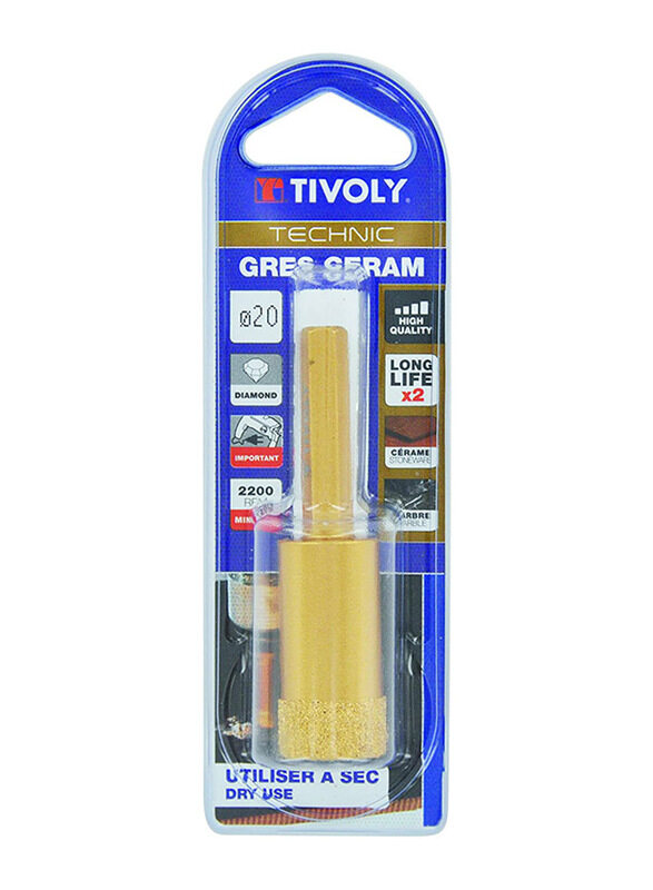 

Tivoly Technic Cutting Discs Blister Diamond Dry Drill Bit, 10mm, 12000921000, Gold