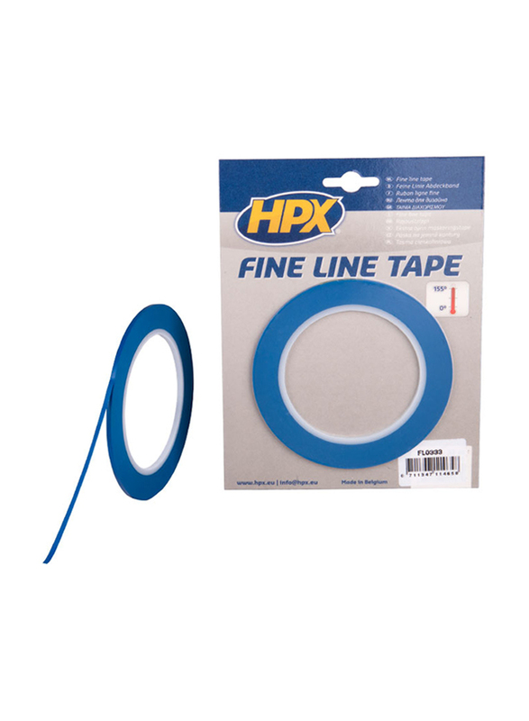 HPX 12mm x 33m Fine Line Tape, FL1233, Blue