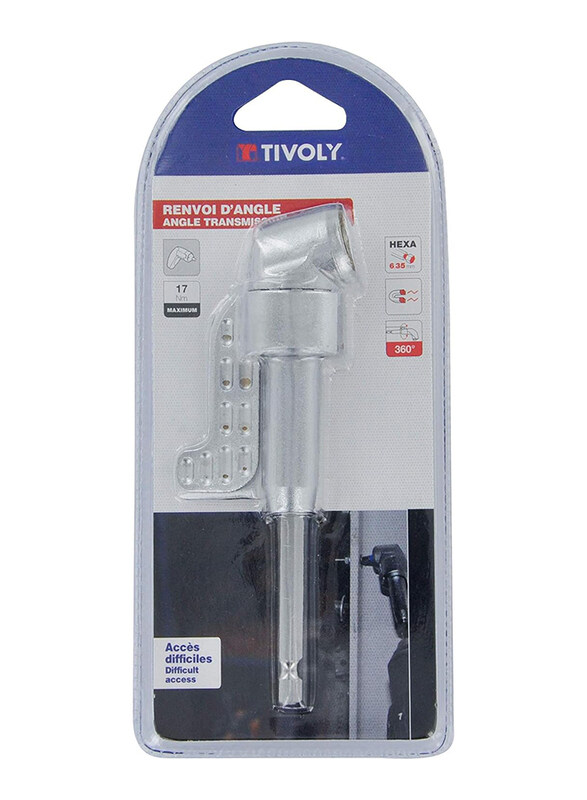 

Tivoly Hexa Bit Holder Angle Return Straight Drill, 6.35mm, 11501320014, Silver