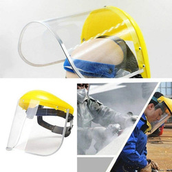 Visor Shield Anti Droplet Protective Safety Face Covering Face Shield, Clear/Yellow