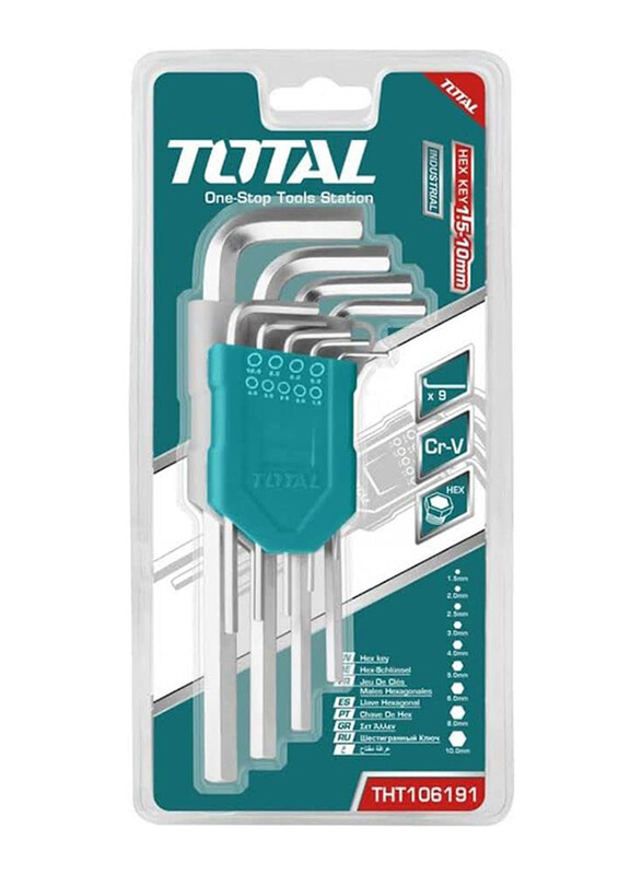 

Total Industrial Hex key Set, THT106191, Silver