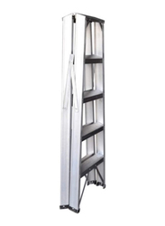 EMC Aluminium Foldable Double Sided 7 Steps Ladder, Silver