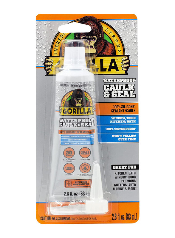 

Gorilla 2.8 oz Squeeze Tube Silicone Sealant, 8090001, Clear