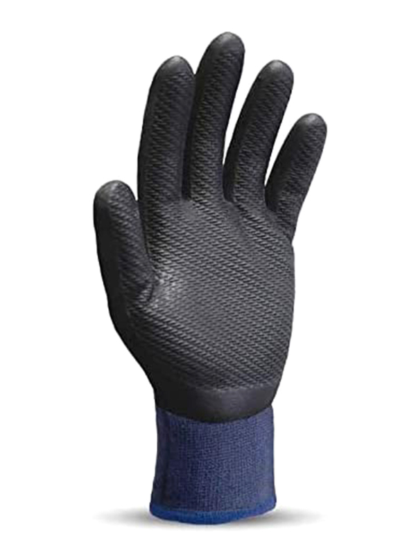Stego 36-Piece Level 4 Protection Mechanical & Multipurpose Safety Gloves with Abrasion for Light Handling, St-2025, Blue/Black, Large