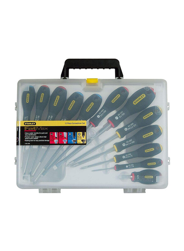 

Stanley 12-Piece Soft Grip Screw Driver Set, 0-65-426, Black/Yellow