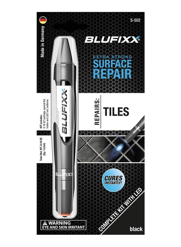 Blufixx 5g Strong Surface Tiles Repair Kit With LED Light, Black