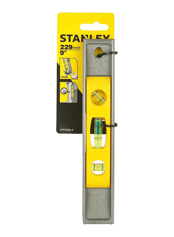 

Stanley 229mm x 9-inch Die Cast Torpedo Level, STHT42465-8, Yellow/Grey