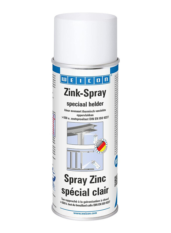 

Weicon 400ml Zinc Spray Bright Grade Rust Protection, 11001400-55, Clear