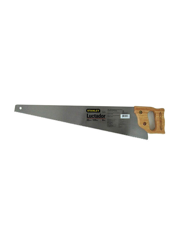 

Stanley Luctador 22-Inch/559mm Handsaw, e-15472, Silver/Brown