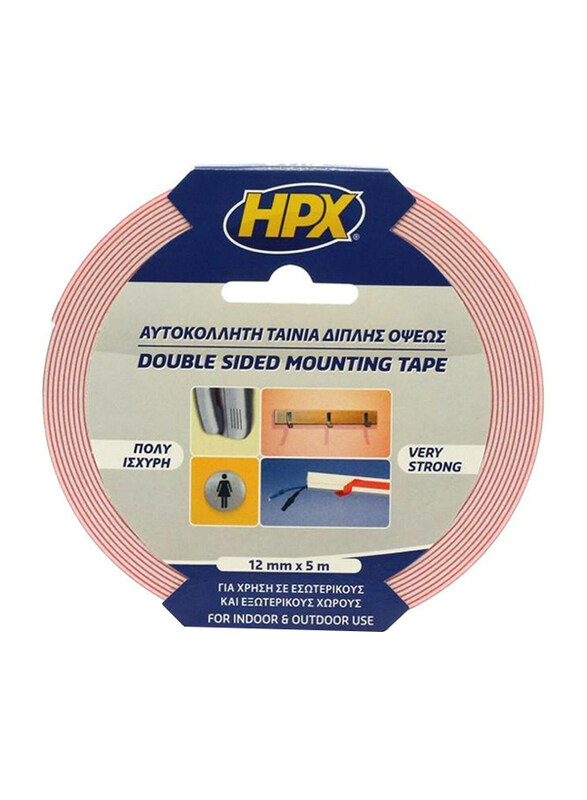 

HPX 12mm x 5m Mirror Mounting Tape, DS1205, White