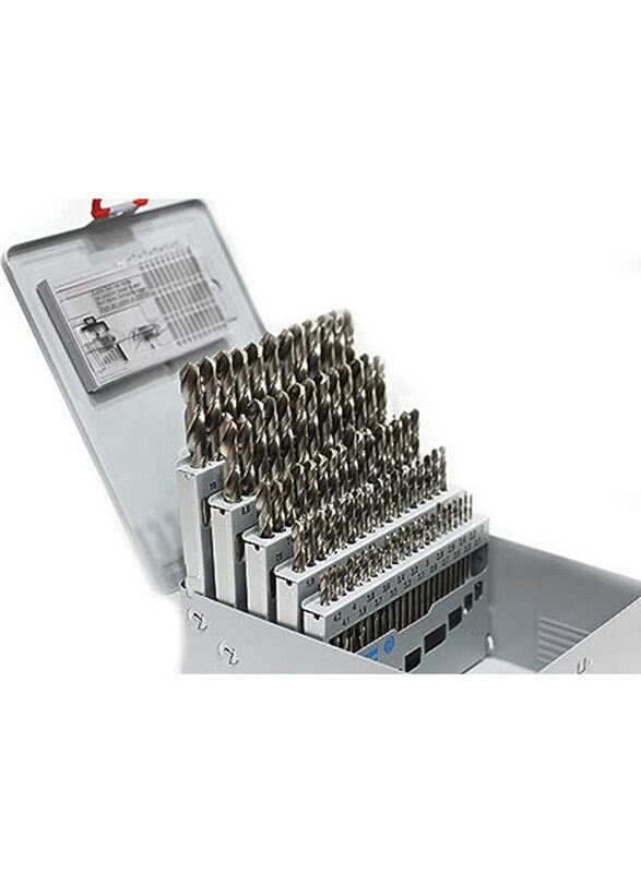 

Tivoly 91-Piece HSS Drill Bit Set with Split Point, Silver