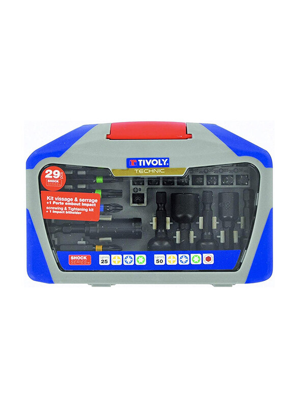 

Tivoly 29 Piece Screwdriver Set and Tie Impact Shock Series, Black