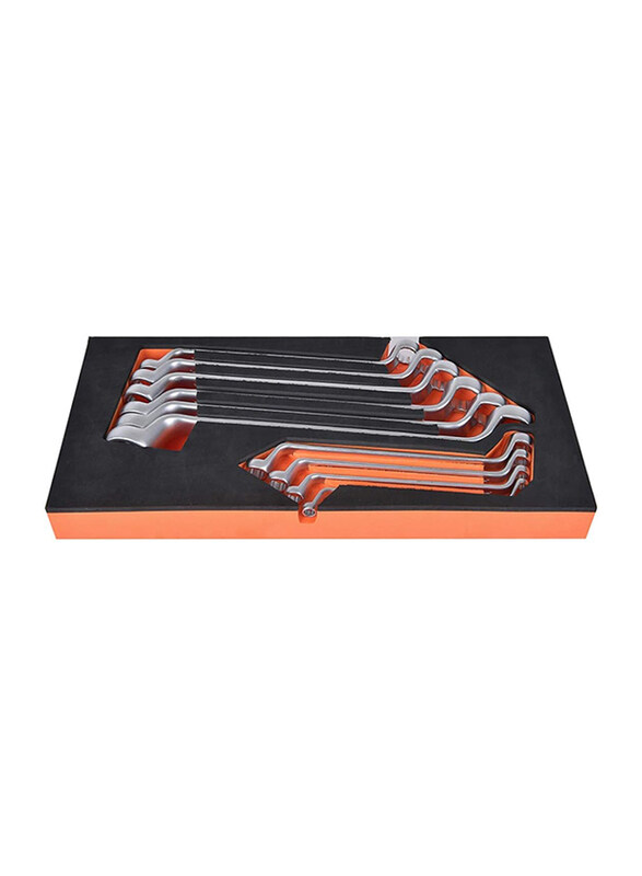 

Tactix 10-Pieces Double Ring Wrench Set, Silver/Orange/Black