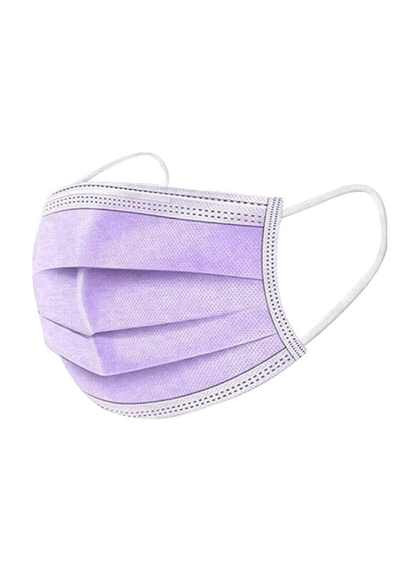 

LQQ 3 Layer Face Protection Surgical Hygiene Disposable Face Mask, Purple, 50 Pieces