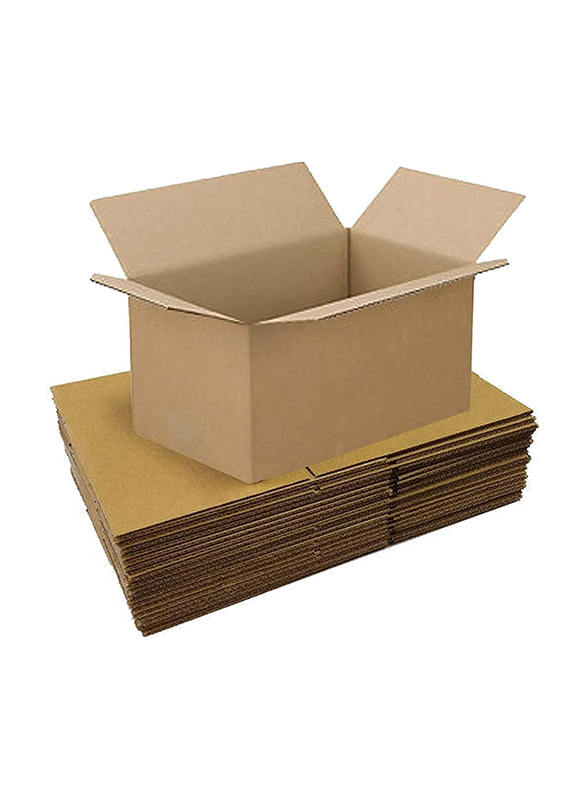 Tamtek Cardboard Carton Box, 45 x 30 x 30cm, 15 Piece, Brown