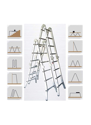EMC Aluminium Multi-Purpose 16 Steps Ladder, Silver