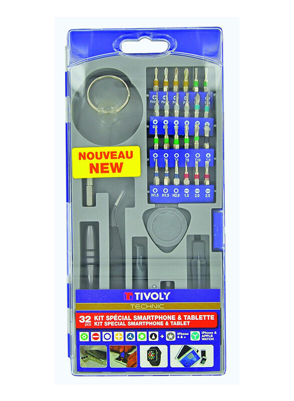 

Tivoly 32 Piece Smartphone Open and Repair Kit, 11501570041, Grey