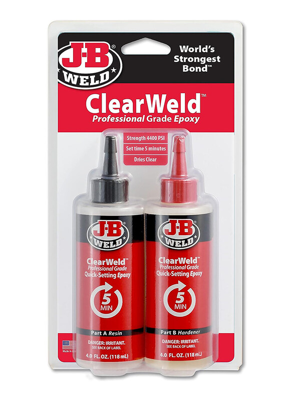 

J-B Weld 118ml Clear weld Epoxy Sealant, 50240, 2 Piece, Clear