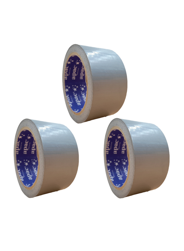 APAC Cloth Based Duct Tape, 15 Yds x 2 Inches, 3 Rolls, Grey