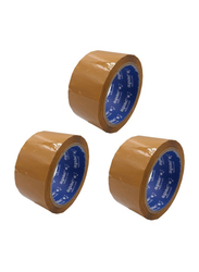 APAC Packaging Tape, 40Micro x 50 Yds x 2 Inches, 3 Rolls, Brown