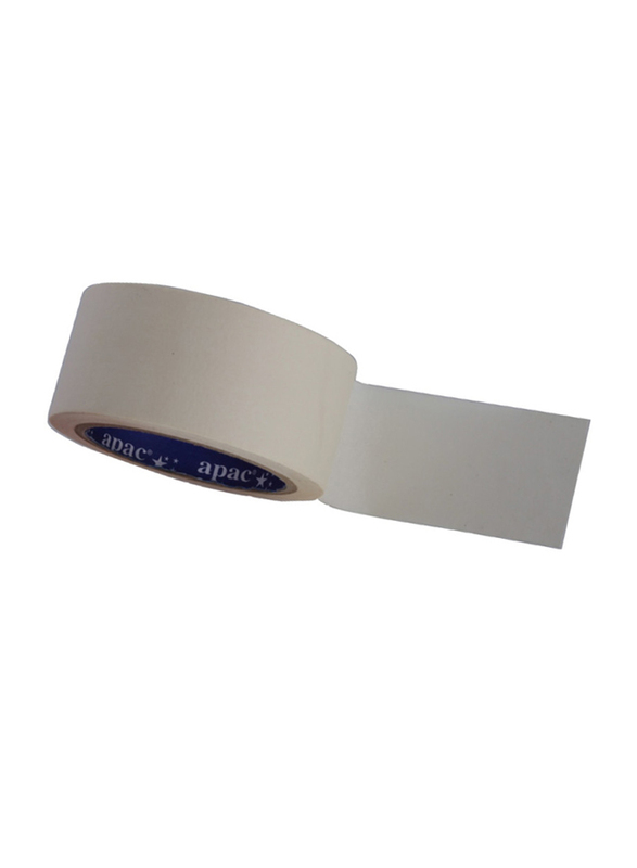 APAC Masking Tape, 2 Inches x 50 Yds, 12 Rolls, White