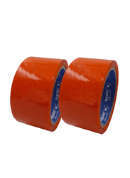 APAC Orange Packing Tape, 50 Yds x 2 Inches, 2 Rolls, Orange