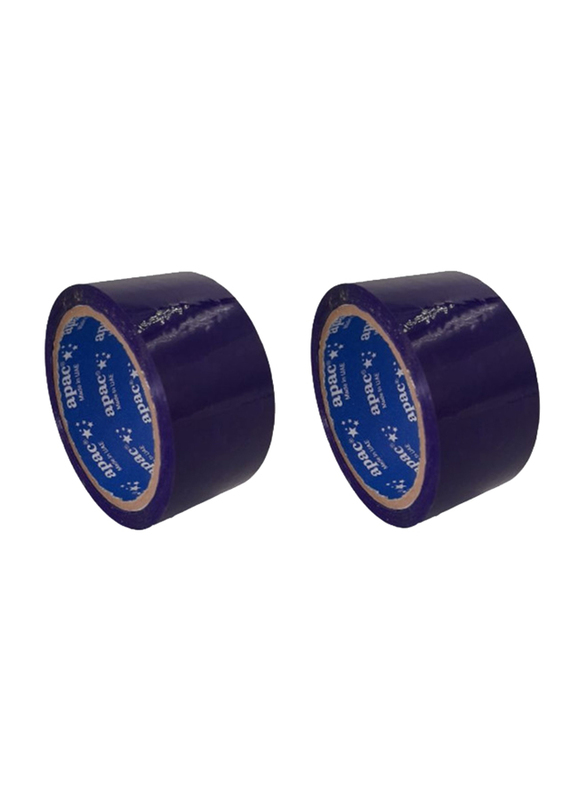APAC Purple Packing Tape, 100 Yds x 2 Inches, 2 Rolls, Purple
