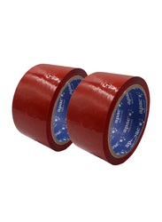 APAC Red Packing Tape, 100 Yds x 2 Inches, 2 Rolls, Red