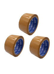 APAC Packaging Tape, 40Micro x 200 Yds x 2 Inches, 3 Rolls, Brown