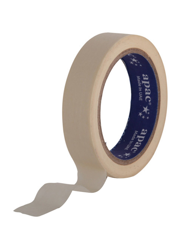 APAC Masking Tape, 1 Inch x 50 Yds, 12 Rolls, White