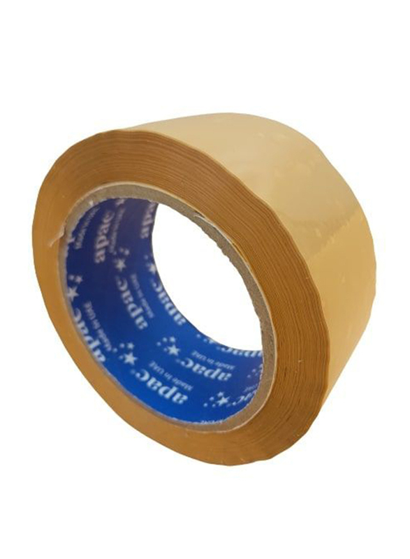 APAC Packaging Tape, 40Micro x 200 Yds x 2 Inches, 3 Rolls, Brown