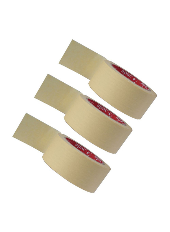 APAC Automotive Tape, 2 Inches x 30 Yds, 3 Rolls, White