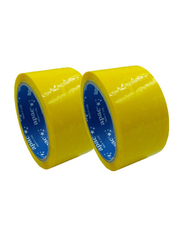 APAC Yellow Packing Tape, 100 Yds x 2 Inches, 2 Rolls, Yellow