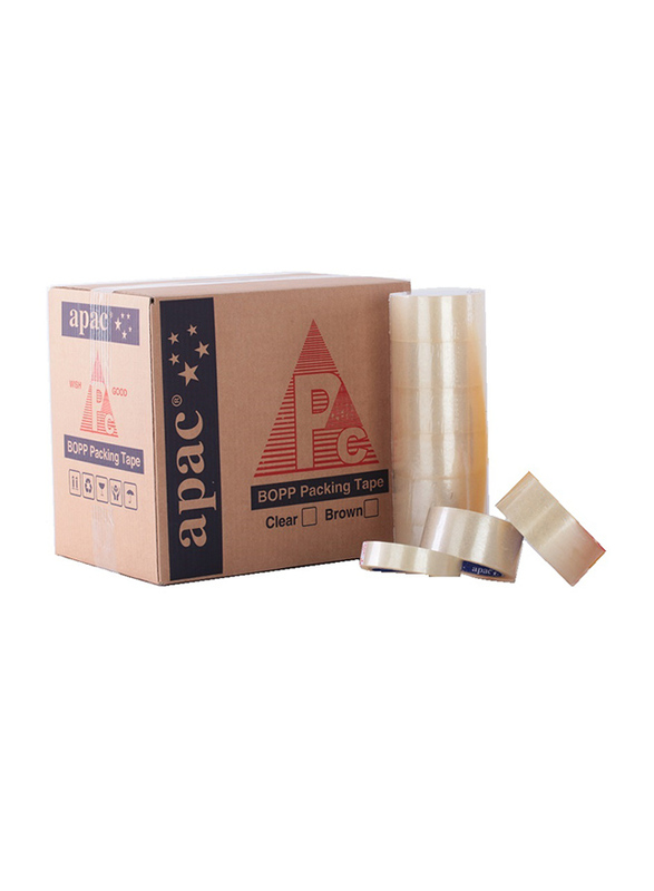 APAC Packaging Tape, 40u x 50 Yds x 2-inch, 36 Rolls, Clear