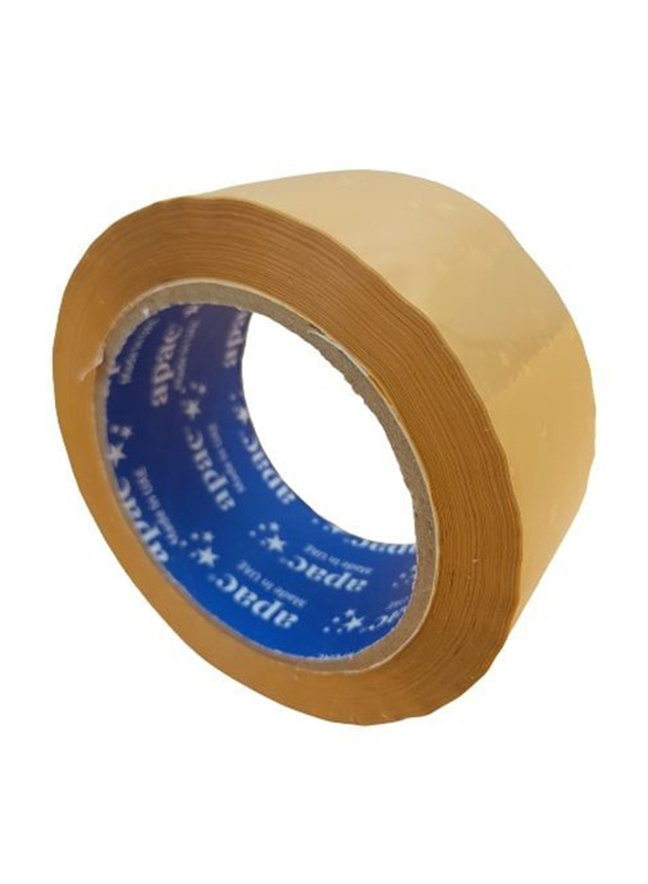 APAC Packaging Tape, 40Micro x 50 Yds x 2 Inches, 3 Rolls, Brown