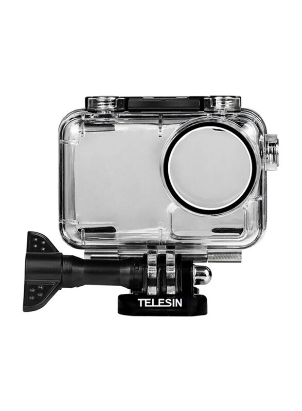 

Telesin Dji Osmo Action Camera Waterproof Case, D7183, Black/Clear