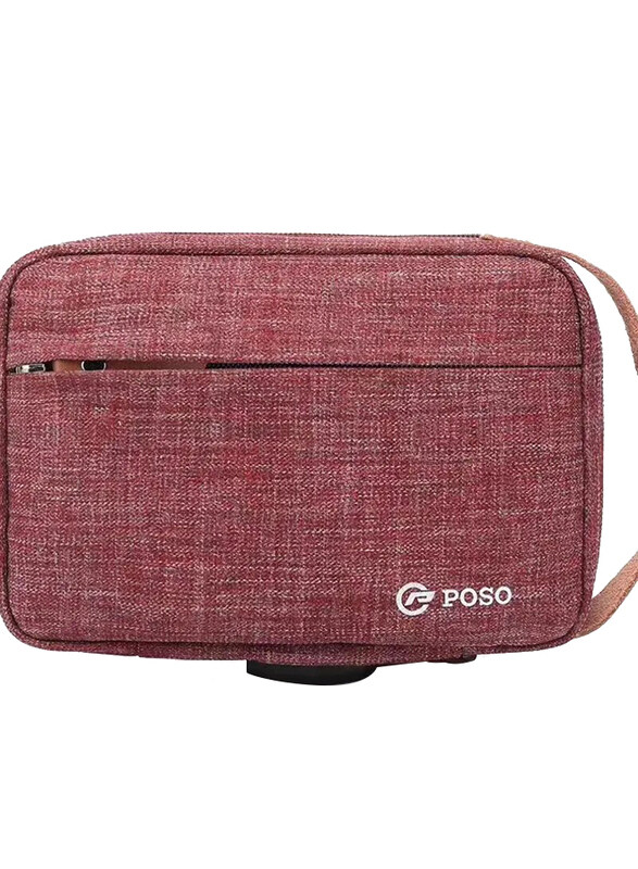 

Poso Canvas Water Resistant Bag Unisex with USB Charging, Red