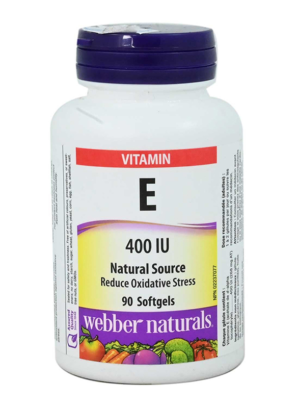Webber Naturals Vitamin E 400IU, 90 Softgels