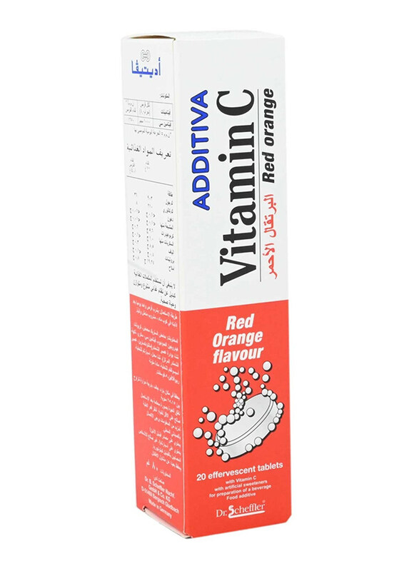 

Additiva Vitamin C Red Orange Effervescent, 1000mg, 20 Tablets