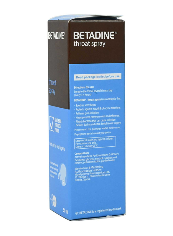 Betadine Throat Spray, 50ml